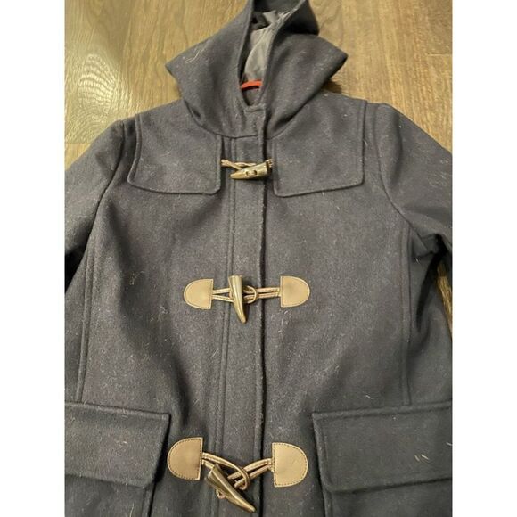 Land’s End Wool Toggle Duffle Car Coat Jacket Size M - Picture 2 of 9